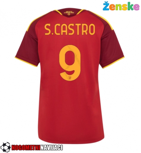 Ženske Nogometnih dresov AS Roma Santiago Castro #9 Domači 2026-27 Kratki rokavi Ženske Nogometnih dresov AS Roma Santiago Castro #9 Domači 2026-27 Kratki rokavi